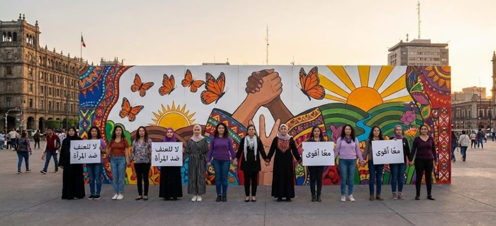 العنف ضد المرأة صورة مولدة بالذكاء الاصطناعي