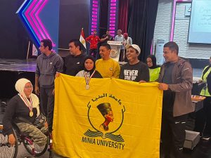 أبطال جامعة المنيا في الملتقي الرياضي بأبوقير