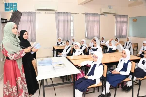 تلاميذ من ذوي الإعاقة في إحدى مدارس سلطنة عمان