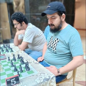 مصطفي في إحدى المباريات