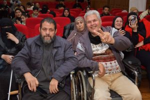 بعض المستحقين للكراسي المتحرك في بورسعيد