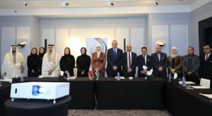 الوفدان الأردني والقطري على هامش مؤتمر الأردن