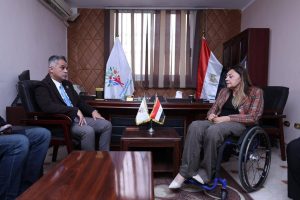 إيمان كريم ورئيس مؤسسة شباب القادة