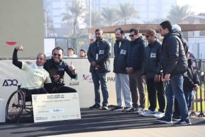 وزيرُ الشباب والرياضة أشرف صبحي ومنظمو ماراثون زايد الخيري