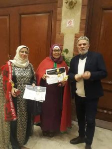 المغربية سعدية صنيبة في إحدى الفاعليات